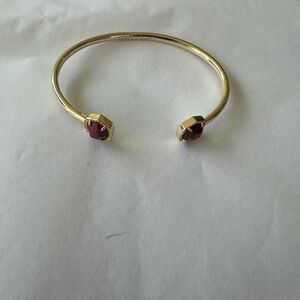 Kendra Scott Davie Cuff Bracelet Gold and Raspberry Labradorite
